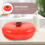 Orange Divided Serving Dish with Lid PP Snack Tray for Home Use 3