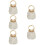 5Pcs White Woven Drawstring Handbag for Summer Casual Use 10