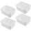 4Pcs Reusable Airtight Fridge Storage Boxes White Plastic Food Keeper 1