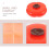 Orange Divided Serving Dish with Lid PP Snack Tray for Home Use 5
