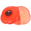 Orange Divided Serving Dish with Lid PP Snack Tray for Home Use 6