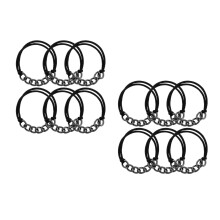 12Pcs Black Metal Hair Ties for Women Elegant Ponytail Holder Bracelet