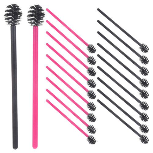 200Pièces Brosses Sourcils Jetables Nylon Colorées Pour