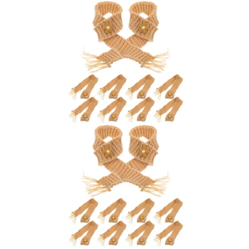 20Pièces Écharpes Khaki Ajustables En Coton Pour Poupées Et Fêtes