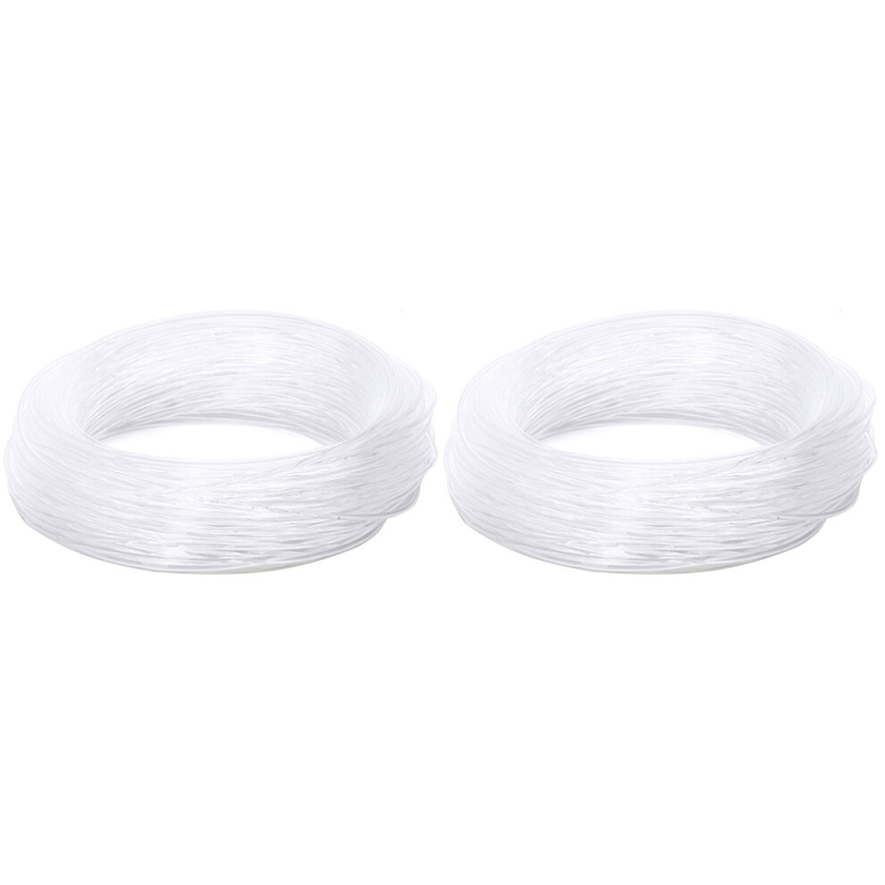 2Pcs Transparent Plastic Fiber Optical Fibers Bright Guide Light/White 3723015892985