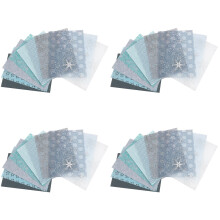 4Pièces Papier Scrapbooking Bleu Durable Pour DIY Albums Cartes