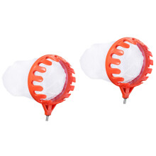 2Pièces Panier Cueilleur Fruits Orange Polyester Plastique Portable