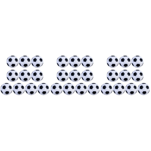 30Pcs Assorted Plastic Tabletop Soccer Balls Mini Football Replacement
