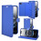 (Blue) For Apple iPhone 17e Wallet Flip PU Leather Phone Case 6