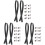 6 Sets Leather Handbag Handles Tote Replacement Straps With Rivets 1