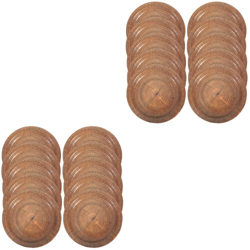 20Pièces Assiettes Papier Motif Bois Pour Dîners Gâteaux
