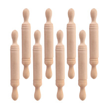 16 Pcs Mini Wooden Rolling Sticks Mini House Accessories Kids Toys