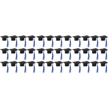 36Pièces Mini Chapeaux Diplômé Bleu Pour Bouteilles Ornements