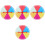 4Pièces Roue De Chance Colorée Jeu Raffle Portable 5