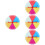 4Pièces Roue De Chance Colorée Jeu Raffle Portable 7