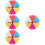 4Pièces Roue De Chance Colorée Jeu Raffle Portable 8