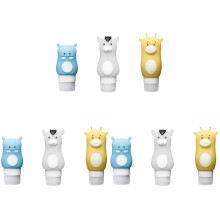 9 Pcs Squeezable Silicone Travel Bottles Set For Cosmetics Toiletries
