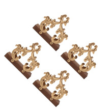 4Pcs Golden Iron Napkin Dispenser Metal Tree Design Tabletop Organizer