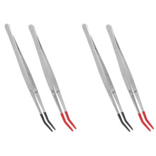 2 Pieces Lash Extension Tweezers Stamp Tweezers Work 15.50x1.50x0.50cm