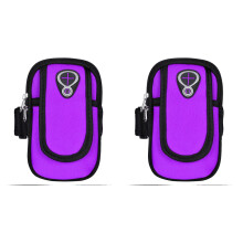 2pcs Sports Armband Arm Cuff Fitness Purple