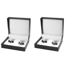 2 Pairs Fashion Cufflinks Male Cuff Studs Camera Shape With Gift Box