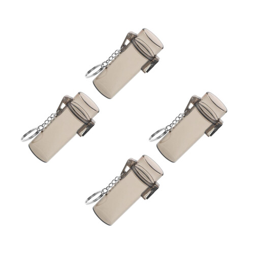 4Pcs Portable Waterproof Lighter Case Travel Protective Keychain Cover