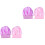 4Pcs Assorted Color Wide Side Sleeping Caps Elastic Hair Protection 3