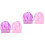 4Pcs Assorted Color Wide Side Sleeping Caps Elastic Hair Protection 4