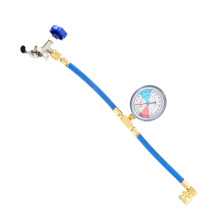 Durable Brass Car Refrigerant Charge Hose with Pressure Gauge