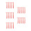 75Pcs Red Plastic Windmill Rods Sturdy Reusable DIY Replacement Bars 1