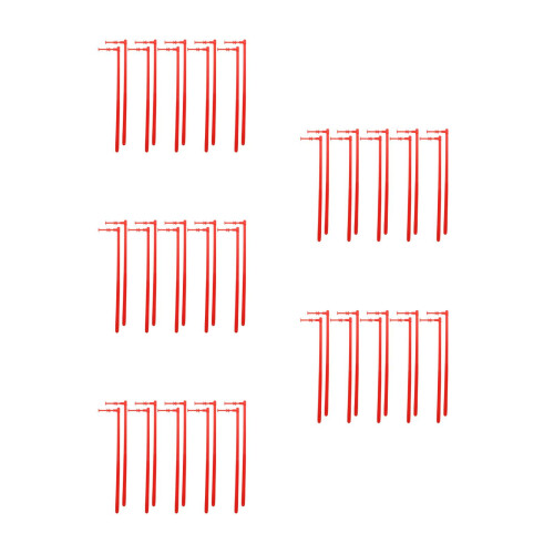 75Pcs Red Plastic Windmill Rods Sturdy Reusable DIY Replacement Bars