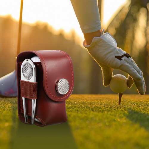 1 set golf ball marker, tee, ball bag accessory tool set 2