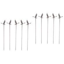 10Pcs Stainless Steel Fruit Forks Silver Reusable Party Picks