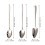6Pcs Stainless Steel Baby Fruit Scraping Spoons Silver Durable Set 3