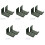 10Pcs Multi-Functional Grey Metal Snowboard Display and Storage Rack 5
