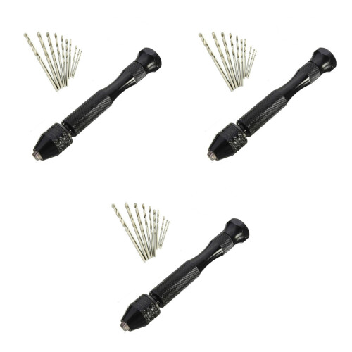 33 Pcs Mini Micro Aluminum Hand Drill With 10 Drills Rotary Tool