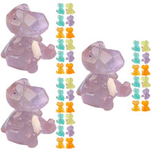 60Pcs Mini Resin Dinosaur Models Glow in Dark Cartoon Animal Figurines