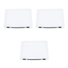 3Pcs Document Holder Box with Clear Lid and Buckle for Office