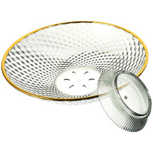 2Pcs Elegant Green Pet Fruit Plates with Stable Base for Storage