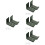 8Pièces Étagère Murale Snowboard Métal Gris Polyvalente 8