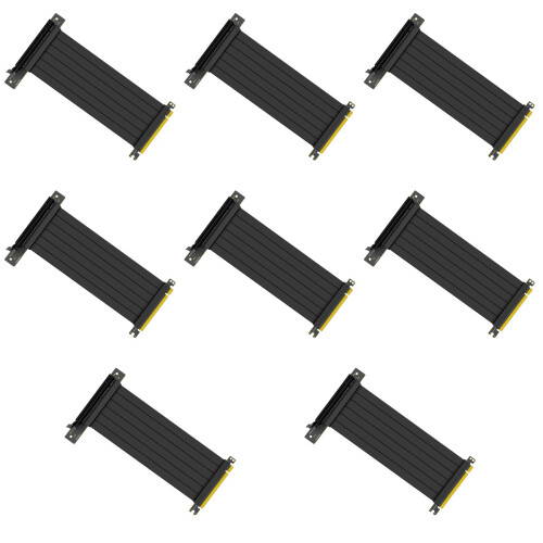 8Pcs Black Pci Express Riser Cable Pcie 3.0 GPU Extension