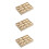 3Pcs Multi-Lattice Watch Storage Box Light Yellow Density Board Case 1