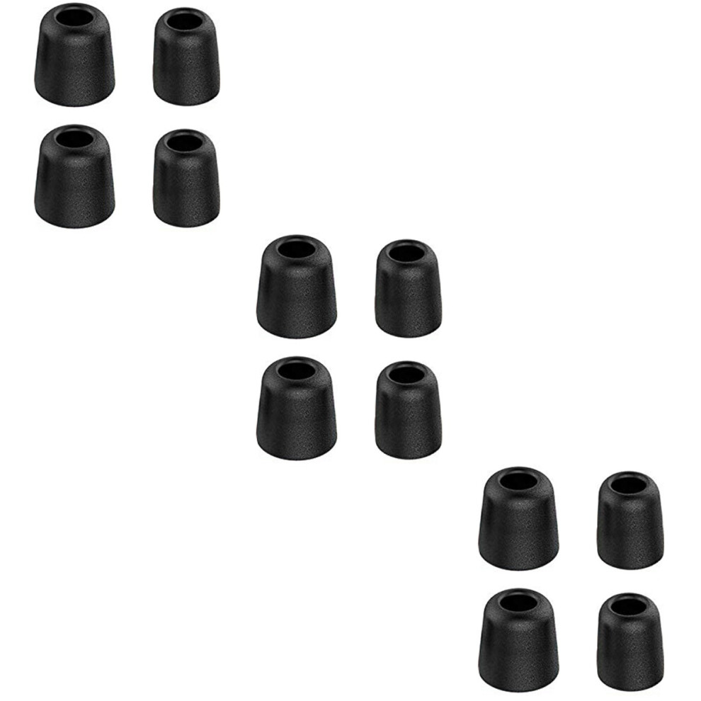 12Pcs Replacement Earbuds Tips Soft Memory Foam For Earphone Use Black 3723015815632