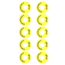 20Pcs Yellow Emergency Push Rings Replacement Stop Signs
