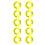 20Pcs Yellow Emergency Push Rings Replacement Stop Signs 1