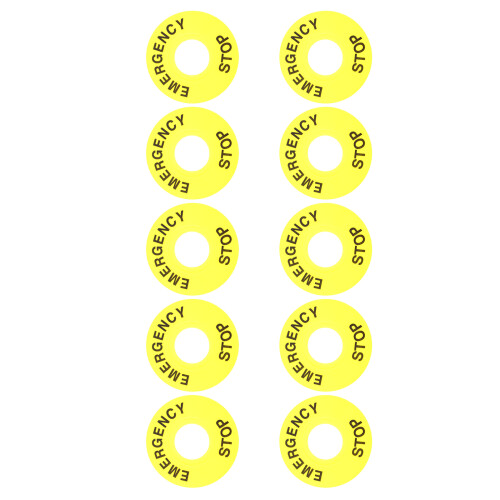 20Pcs Yellow Emergency Push Rings Replacement Stop Signs