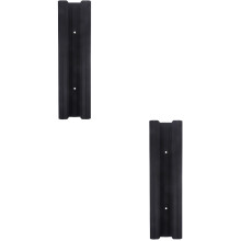 2Pcs Wine Glass Holder Under Shelf Black Stainless Steel Rack for Home