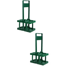 2Pcs Portable Plastic Beer Rack Bottle Carrier Foldable with Handle