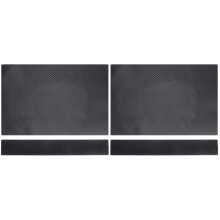 2Pcs Waterproof Carbon Fiber Pro6 Stickers Black for Laptop Decoration