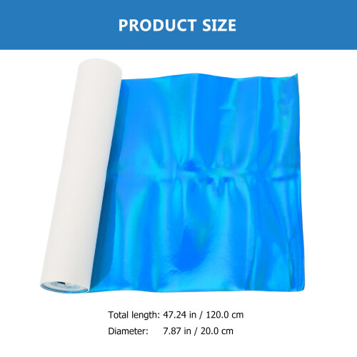 Blue Glitter PU Fabric for DIY Costumes and Decorative Projects 1